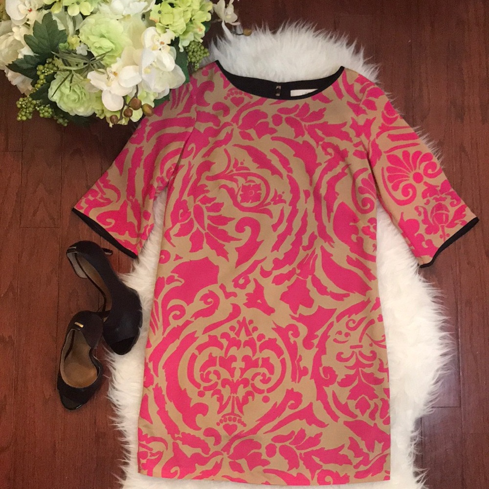 Ann Taylor LOFT Damask Print Shift Dress